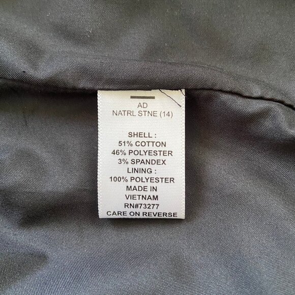 Elle Trench Coat Tan with Black Trim Size 14 - Picture 11 of 15